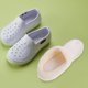 thumbnail image 3 of Xiao Hua Pantuflas forradas con plantillas cálidas de felpa, 2 pares, desmontables y lavables, forro de zapato con agujeros peludos adecuado para botas y pantuflas, color blanco, 3 of 5