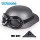 thumbnail image 3 of 2023Uchoose DS Gorra de béisbol Casco Cascos retro Verano Motocicleta Casco Vintage Cara abierta Scooter Cruiser Chopper Gangster, 3 of 5