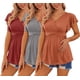 thumbnail image 2 of Ekouaer Maternity Shirts 3 Packs Flying Short Sleeve Nursing Tops Pregnancy Clothes, 2 of 4