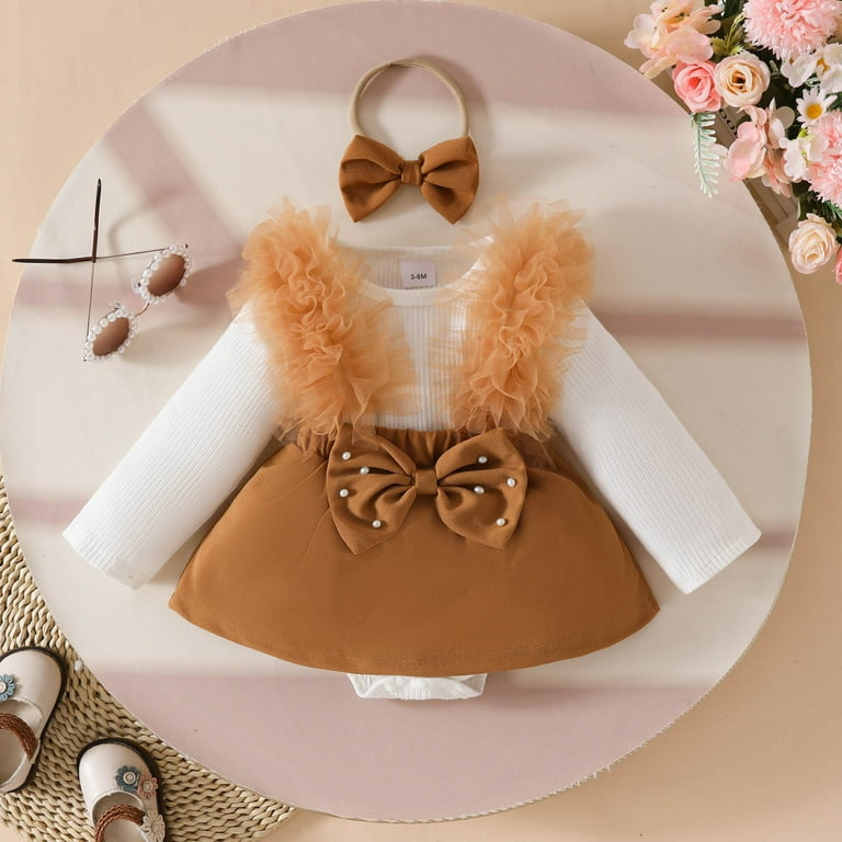 newborn brown dress Cornelia Mini Dress
