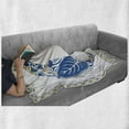 thumbnail image 6 of Letter C Soft Flannel Fleece Throw Blanket, Portuguese Culture Inspired Natural Elements in Letter C Alphabet Print, Cozy Plush for Indoor and Outdoor Use, 60" x 80", Blue Yellow Orange, by Ambesonne, 6 of 6