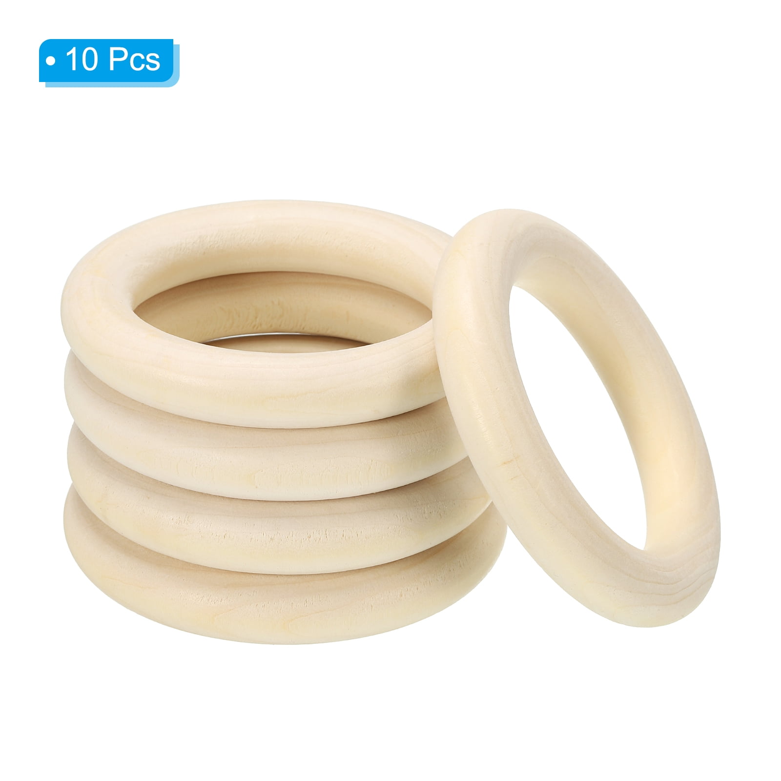  uxcell 1Pcs 125mm(5-inch) Natural Wood Rings, 15mm