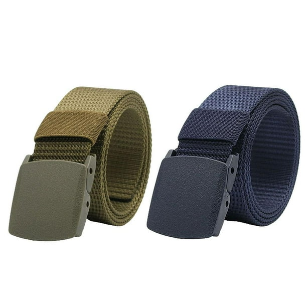 Cinturón de Nailon Unisex de 2 Piezas con Hebil Deslizante Automática, Cinturón Táctico Militar para Exteriores Zulema Cinturones de nailon para exteriores para hombres
