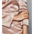 thumbnail image 3 of Rose Gold Pave Interlaced Three Ring Stacking Ring Womens Copper Silver Alloy Geometric Ring Fan Logo Inlay Gems, 3 of 3