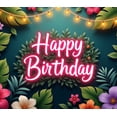 thumbnail image 3 of Floral Design Banner Tropical Pattern Decorative Lights Party Decoration for Birthday Celebration Indoor Party Event, 3 of 7