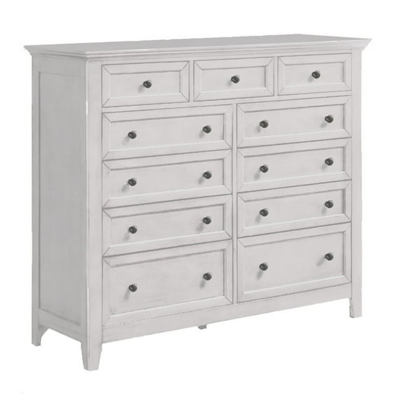 Intercon San Mateo 11-Drawer Gentlemen's Chest, Rustic White