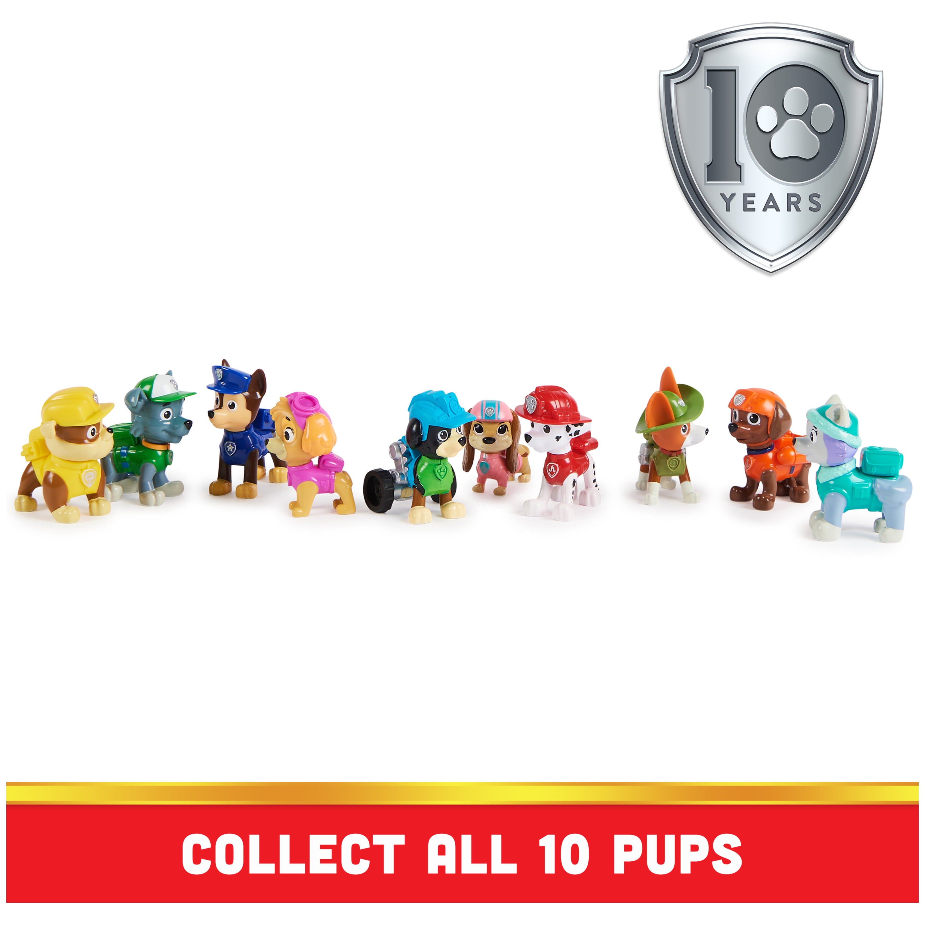 PAW Patrol, 10th Anniversary, All Paws On Deck 10 Collectible Toy Figures Gift Pack - 2