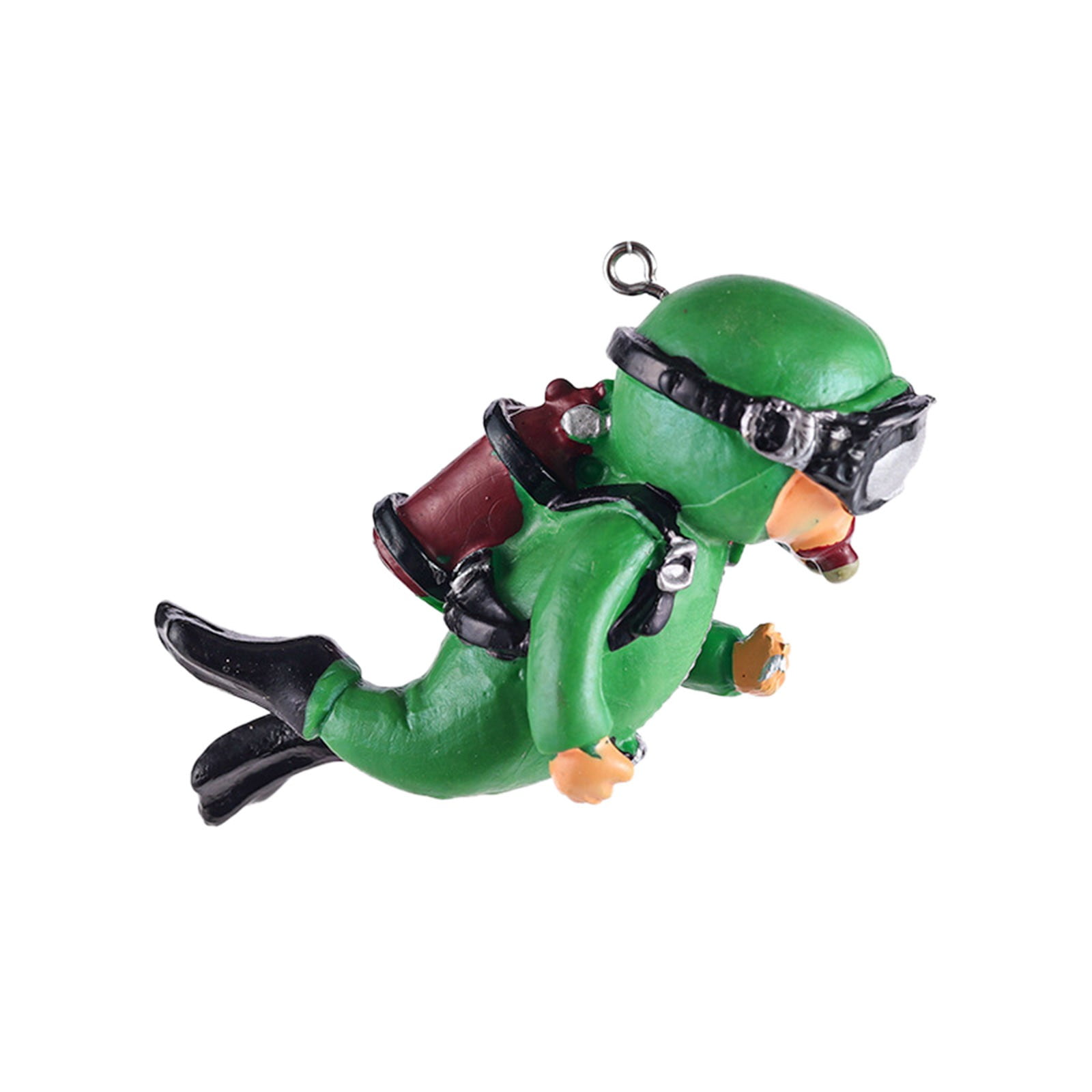 Hanging Ornament for Aquariums Decorative Blue Guy Diver Figurine for Fish Tanks and Freshwater Aquariums 3.5&times;6 cm Green2