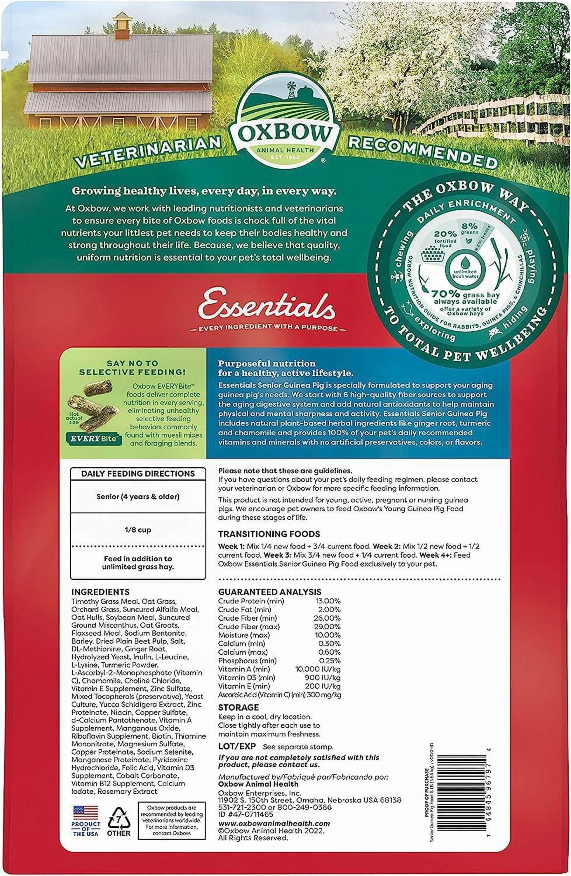 Oxbow Essentials Senior Guinea Pig Food, 8lb