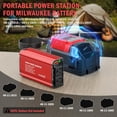 thumbnail image 4 of Inversor de Energía de 300W Compatible con Batería Mil*wau*kee de 18V, Generador de Estación de Energía Portátil DC 18V a AC 110V con 2 Tomacorrientes AC y 1 Type-C PD 65W y 1 USB a 18W Máx para, 4 of 7