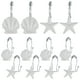 thumbnail image 3 of 12 ganchos marrones para cortina de ducha y baño con diseño de caballito de mar y conchas (estilo mixto), 3 of 7