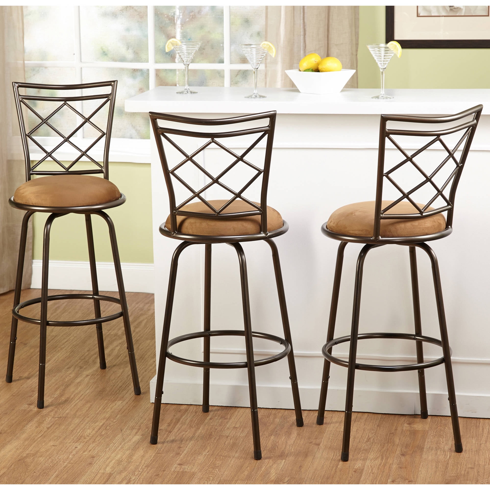 wood bar stools with backs and swivel