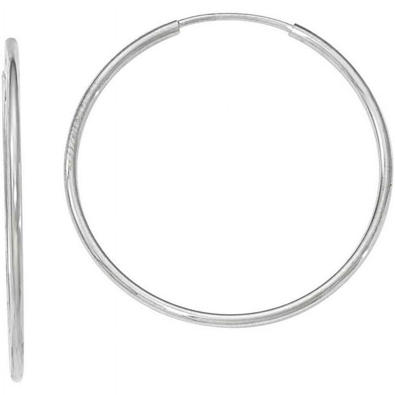 Primal Gold 10 Karat White Gold Endless Hoop Earrings