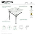 thumbnail image 4 of Kingston Brass KVPB25221Q0 Monarch 25" Ceramic Console Sink with Stainless Steel Legs (1-Hole), White/Matte Black, 4 of 5
