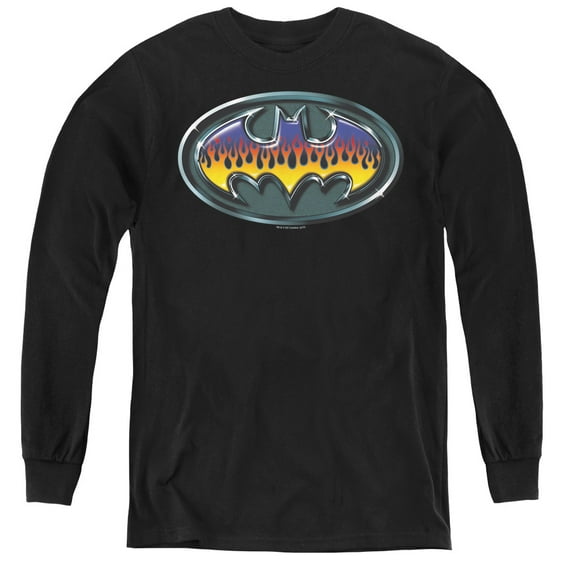 Batman - Hot Rod Shield - Youth Long Sleeve Shirt - Large
