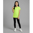 thumbnail image 5 of Real Essentials 5 Pack: Girls' Short Sleeve Dry-Fit Athletic T-Shirt - Active Gym Crew Neck Tops for Teens Kids (Ages 4-16), 5 of 6