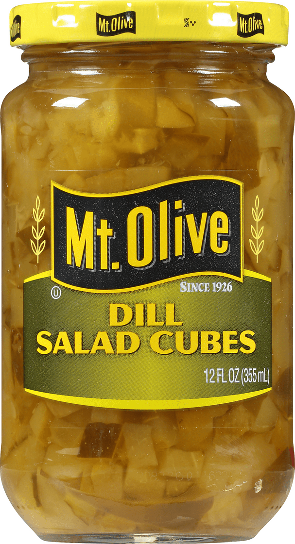 Mt Olive Salad Cubes Dill Pickles 12 oz