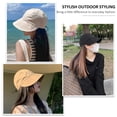 thumbnail image 7 of Sun Hats for Women, Summer Beach Sun Hat for Women Wide Brim Visor Fedora Cap UPF50+, 7 of 7