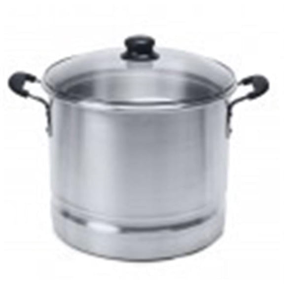 IMUSA MEXICANA-432 Tamale and Seafood Steamer with Glass Lid 32-Quart, Silver