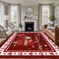 thumbnail image 2 of Happy Valentine's Day Truck Washable Area Rug 6 x 9 ft Red Love Romantic, Soft Non Slip Rugs Stain Repellent Indoor Felt Carpet for Living Dining Room Bedroom Home Office, 2 of 9