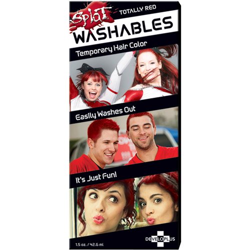 Splat Washables Totally Red Hair Color, 1Day Red Hair Dye