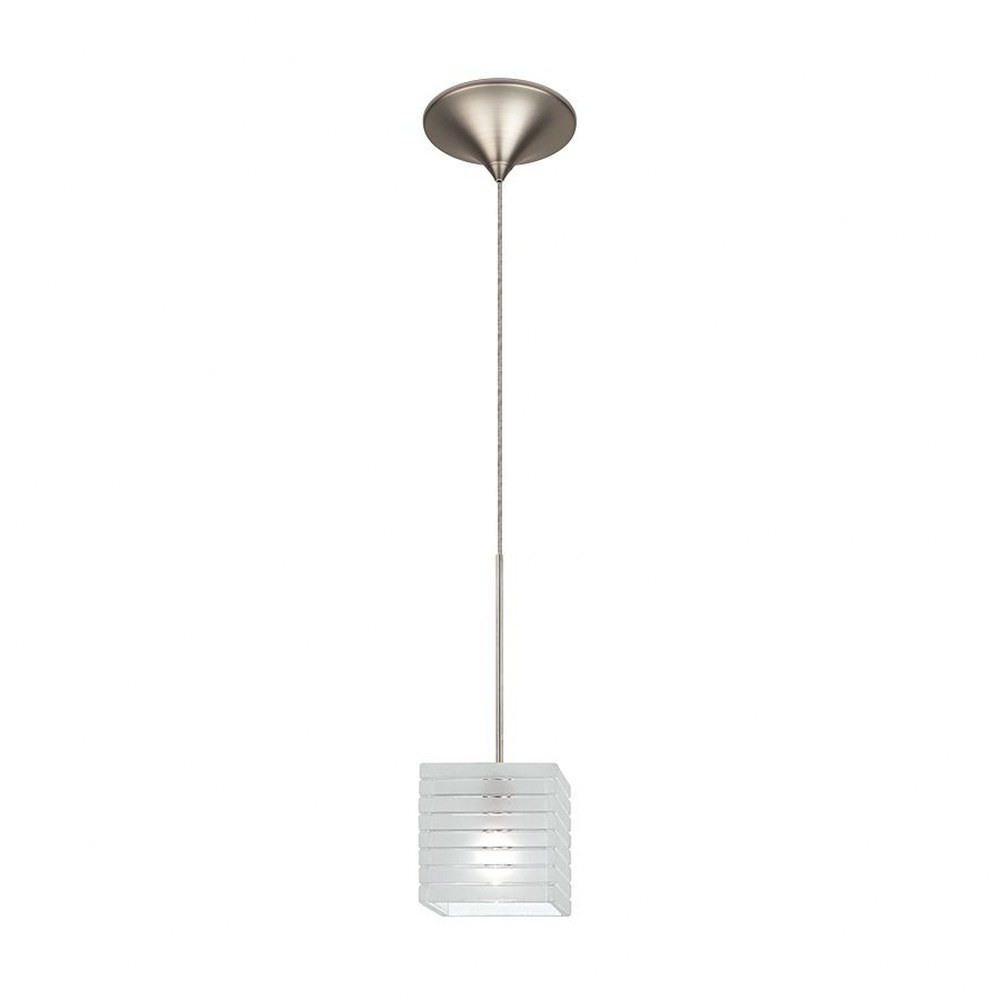 MP-914LED-FR/BN-WAC Lighting-Tulum Monopoint Pendant 1 Light-4 Inches Wide by 4 Inches High Frosted  Brushed Nickel Finish with Frosted Glass - image 2 of 6
