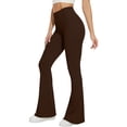 thumbnail image 2 of IYYVV Flare Leggings for Women with Pockets High Waisted No Front Seam Buttery Soft Gym Yoga Pants 2026 Brown XL, 2 of 5