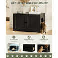 thumbnail image 2 of TIMHAKA Cat Litter Box Enclosure, Multi-Functional Hidden Cat Litter Box Furniture Cabinet, Black, 2 of 9