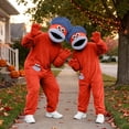 thumbnail image 6 of Big Mouth Monster Onesie Silly Monster Onesie Plush Onesie Pajamas Cozy Home Loungewear with Comb and Shoes, 12 Colors, 100-140, 6 of 6