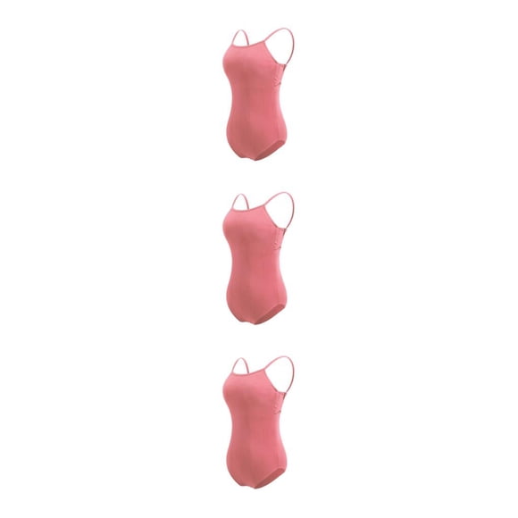 Qarigey Traje de baile Leotardo de ballet Traje de baile Mano de obra Resiliencia elástica Transpirable Exquisita Entrepierna cerrada Rosa S Type1 NO1