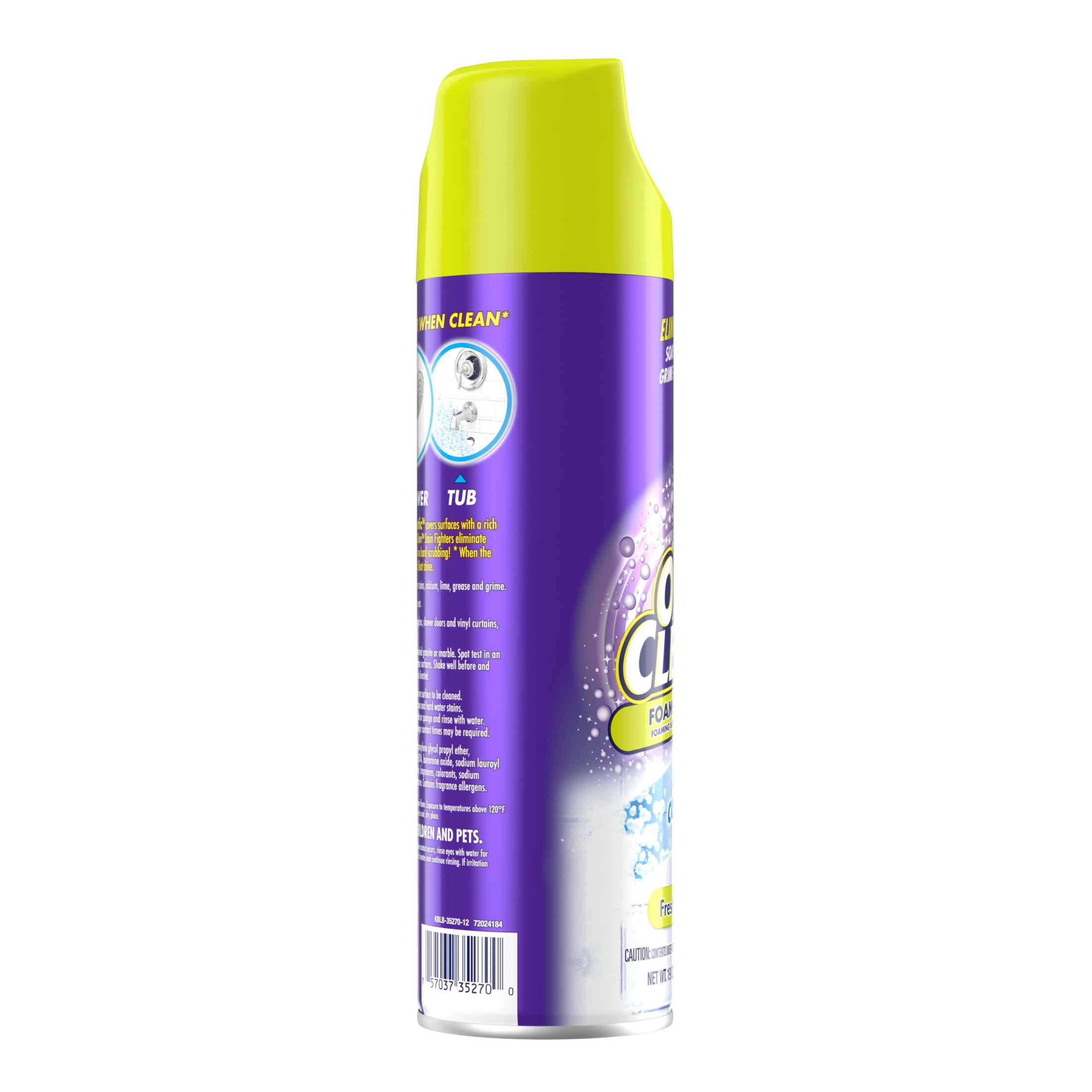 OxiClean Foam-Tastic Foaming Bathroom Cleaner, Removes Soap Scum, Grime & Stains, Fresh Scent, 19 oz