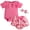 E/Gifts Bowknot Pink, variant on HWJAD Baby Girl Clothes Summer Outfits Short Sleeve Romper Ruffle Skirt Shorts Newborn Bowknot Bodysuit Sets