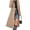 Camel, variant on Women's Long Wool Coat Double-Breasted Peacoat Classic Notch Lapel Trench Coat Casual Fall Winter Overcoat