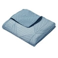 thumbnail image 3 of Barefoot Bungalow Riviera Velvet Finely Stitched Modern Throw Blanket, Spa Blue, 60x50-inch, 3 of 6