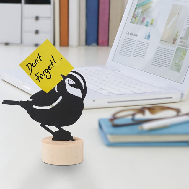 Fiudx Ofertas relámpago Clip de mensaje de pájaro hueco de hierro, clip de nota, decoración de pájaro de metal para jardín, sala de estar, comedor