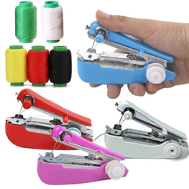 Mini Sewing Machine Household Sewing Tools Manual Pocket Sewing Machine Thread Outdoor Portability Repair Clothing DIY TMZ