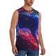 thumbnail image 2 of Balery Cosmic Cat Psychedelic Journey Camisetas sin mangas para hombre, absorbe la humedad y protege contra el mal olor.-3X-Large, 2 of 7