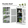 thumbnail image 5 of Home Outdoor Potting Bench - Wooden Storage Cabinets with Metal Tabletop Planting Work Benches with Adjustable Shelf Double Doors Garden Work Bench for Backyard Patio Lawn, 5 of 8