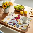 thumbnail image 5 of Placemats Set of 4, Daisy Gnome Place Mats Flower Spring Floral Retro Tablemats Washable Placemat Table Decoration for Kitchen Table Dinner Party Home Decor Indoor Outdoor 13x19 Inch, 5 of 9