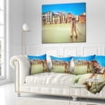 thumbnail image 2 of Designart Traditional Buildings of Venice - Landscape Printed Throw Pillow - 18x18, 2 of 4