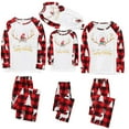 thumbnail image 2 of Yievot Family Christmas Pajamas Matching Sets 2 Piece PJ's Sleepwear Printed Shirts and Plaid Pants Festival Party Sleepwear, 2 of 5