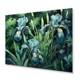 thumbnail image 2 of Designart "The Petal of Green Irises II" Floral Metal Art Print, 2 of 5