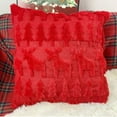 thumbnail image 4 of Nkmbld Christmas Pillow Covers Decoration Christmas Pillowcase Snowflake Christmas Tree Embroidery Pillowcase for Sofa, Couch, Bed and Car, Red, 4 of 4