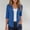 Blue, variant on Women's Stretch Shirt Cardigan Baeitkot Women's Solid Color Casual Imitation Stretch Shirt Cardigan Blue XL