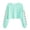 #076-Mint Green, variant on Craaazy Trendy Womens Flower Print Cropped Sweatshirt Crew Neck Long Sleeve for Casual Outings Gifts
