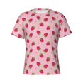 thumbnail image 4 of Vsdgher Strawberries Print Men's Dry Fit Mesh Athletic Shirts Moisture Wicking Tennis T-Shirt Tops, 4 of 9