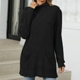 thumbnail image 5 of Kaemgyyd Fall Sweaters for Women Long Sleeve Tunic Tops Turtle Neck Solid Color Lightweight Pullover Plus Size Outfit with Pocket, 5 of 5
