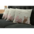thumbnail image 5 of Ambesonne Easter Throw Pillow Cover 4 Pack, Pastel Toned Eggs Birds, 18", Multicolor, 5 of 5