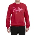 thumbnail image 2 of Wild Bobby, Fighter Breast Cancer Survivor, Breast Cancer Awareness, Unisex Crewneck Graphic Sweatshirt, Red, X-Large, 2 of 4