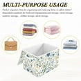 thumbnail image 6 of Yayeee Collapsible Cube Storage Bin with Lid Fabric Closet Decorative Basket with Handles, Blue Floral, 6 of 7